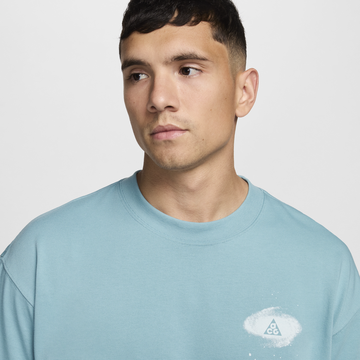 Tričko Nike ACG OC Galaxy T-Shirt in Denim Turqoise, Size Large | END. Clothing Modrá | FZ5275-464, 1