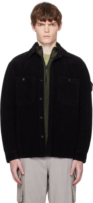 Košeľa Stone Island Organic Cotton Corduroy Overshirt Čierna | K2S15 1200012 S0212, 0