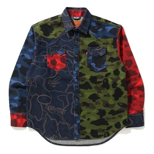 Košeľa BAPE Bathing Ape x Levi's Camouflage Long Sleeve Shirt Rôznofarebný | 1H23-131-904