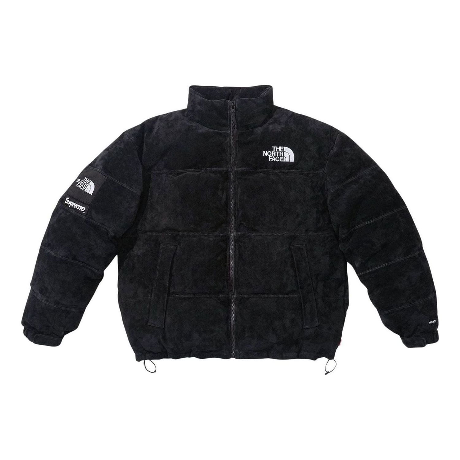 Prešívaná bunda Supreme North Face Suede Nuptse Jacket Čierna | SUP-FW23-213, 0