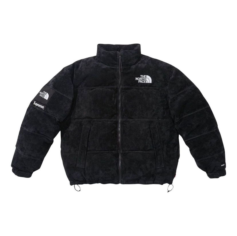 Prešívaná bunda Supreme North Face Suede Nuptse Jacket Čierna | SUP-FW23-213
