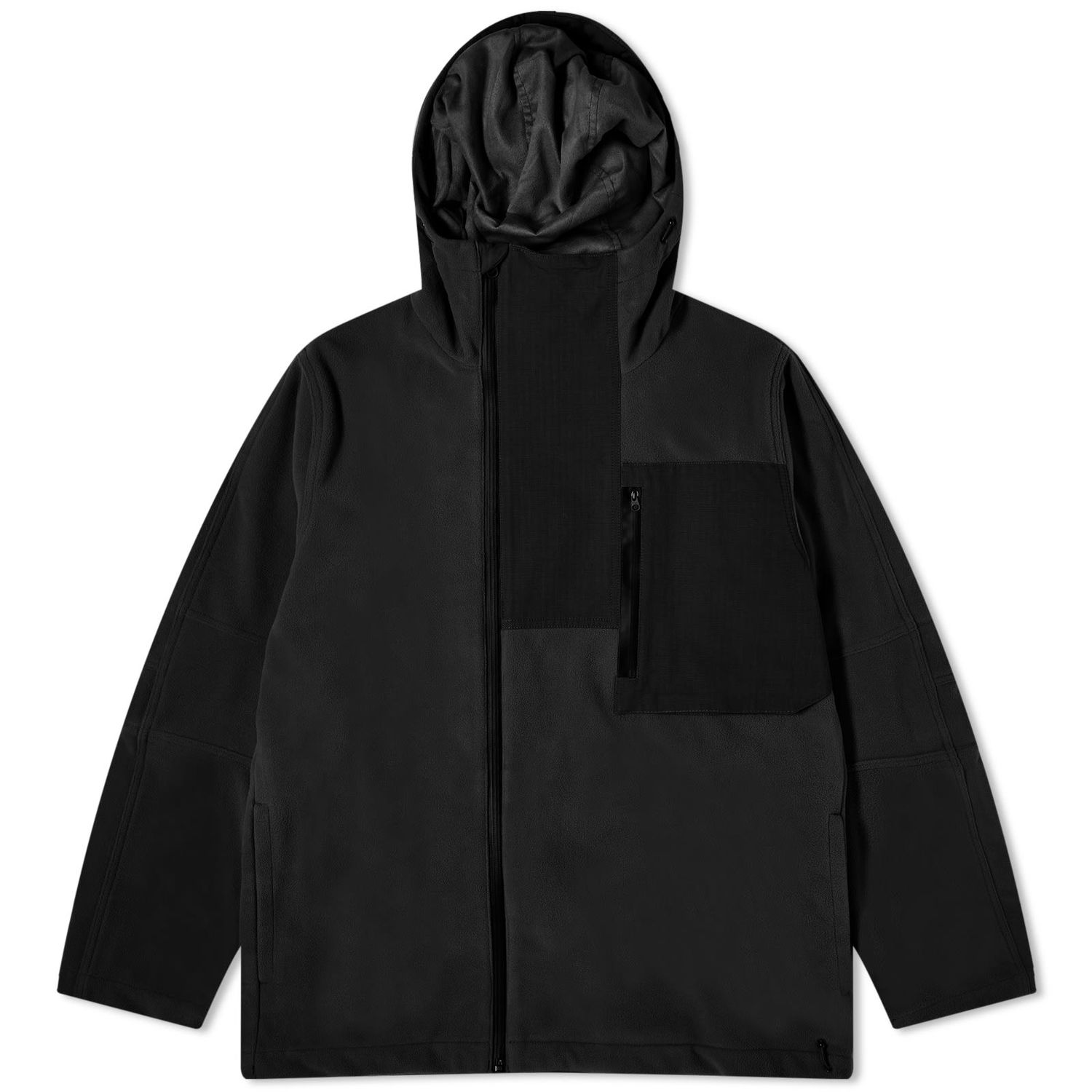 Bunda Maharishi Asym Zipped Hooded Fleece Jacket Čierna | 4578-BLK, 0
