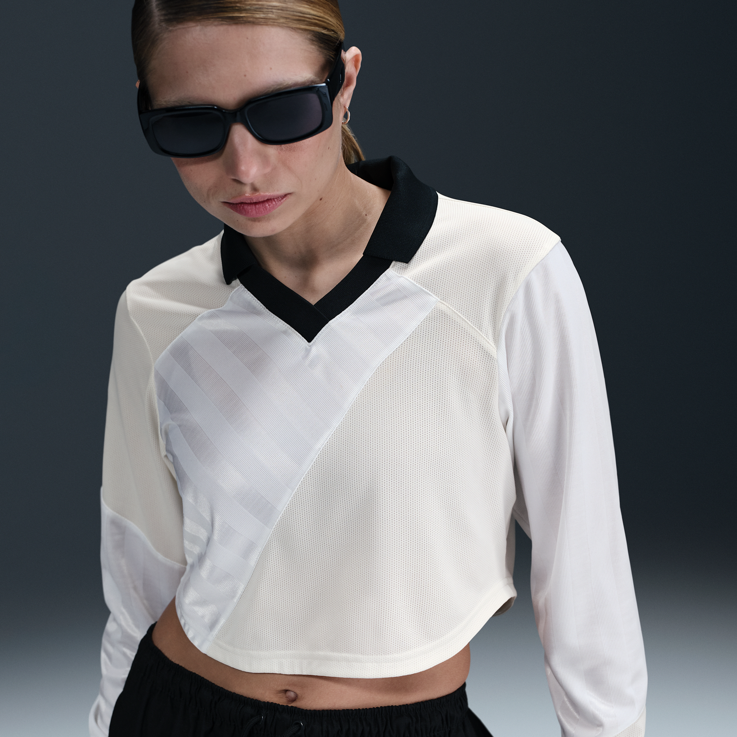 Crop Top Nike NSW Street Long Sleeve Crop Jersey Biela | HF9507-100, 1