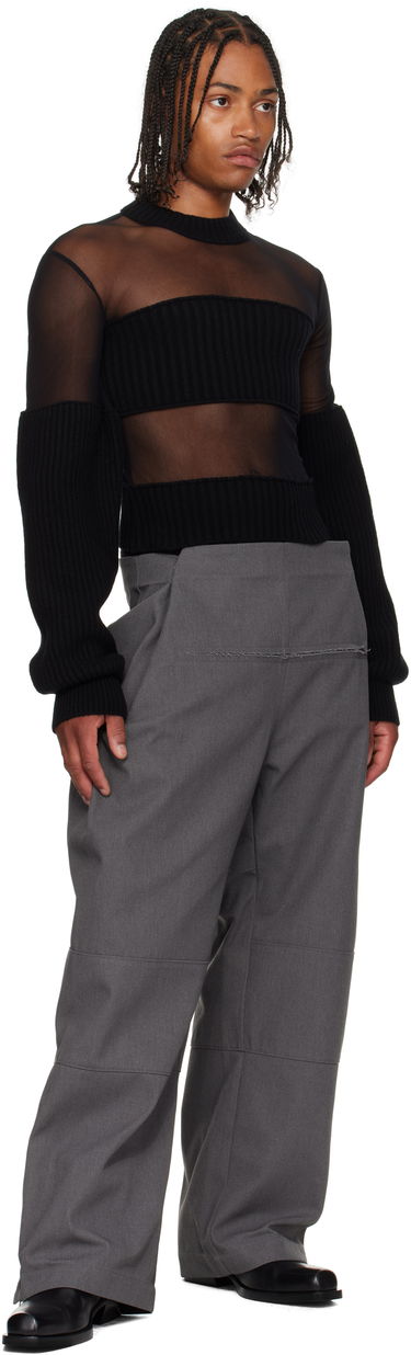 Tričká a tielka Jean Paul Gaultier Jean Paul Gaultier Mesh Cut Out Detail Top Čierna | 25/03-W-PO016-K002-00, 3