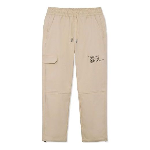 Cargo nohavice Li-Ning Wade x DFT Fleeced Straight Pants Béžová | AKXR589-2, 0