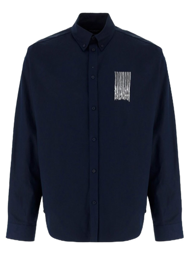 Košeľa Balenciaga Barcode Logo Shirt Navy | 662982TKM028065