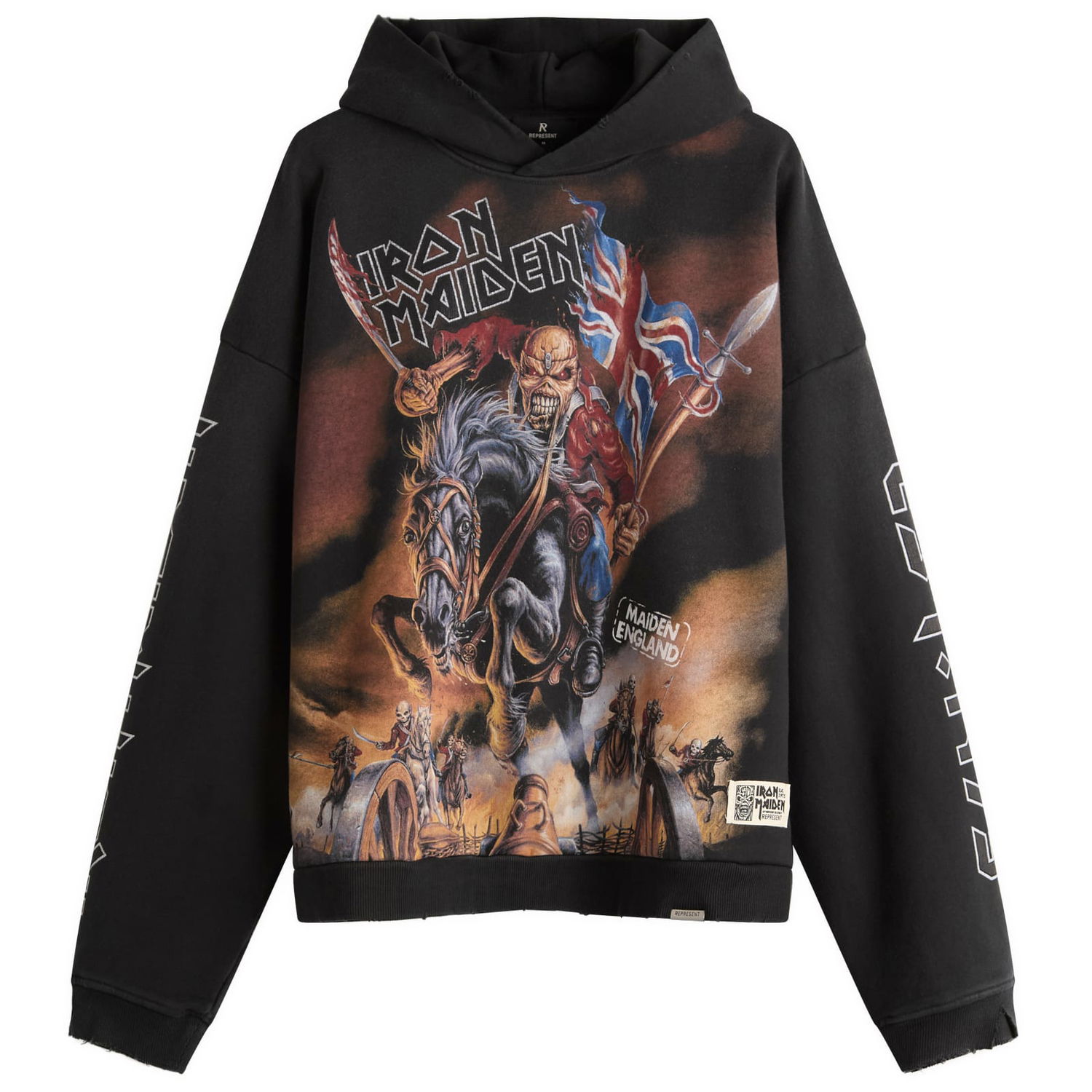 Mikina Represent Clo Iron Maiden Steed Hoodie Čierna | MLM100577-04, 1