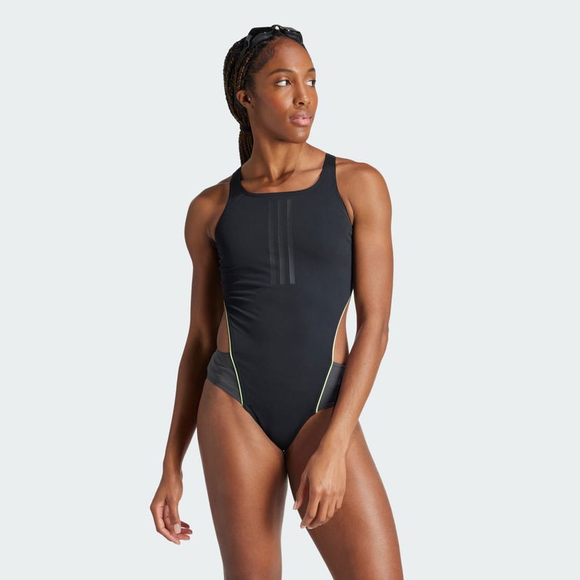 Plavky adidas Performance Extra-Long-Life 3-Stripes Swimsuit Čierna | IL7275