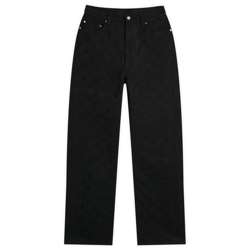 Džínsy Casablanca Denim Straight Leg Monogram Jeans Čierna | M-AW25-TR-330-01