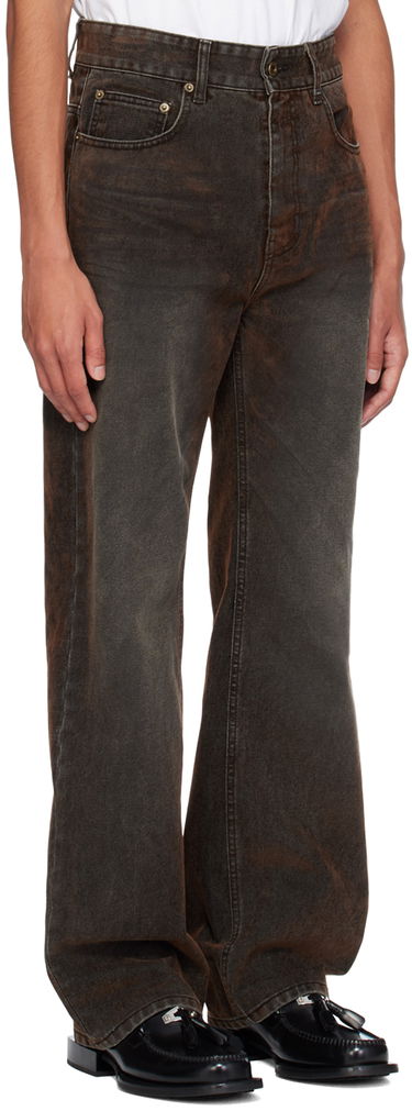 Džínsy We11done We11done Flocked Jeans Hnedá | WD-DP2-24-318-M-BK, 1