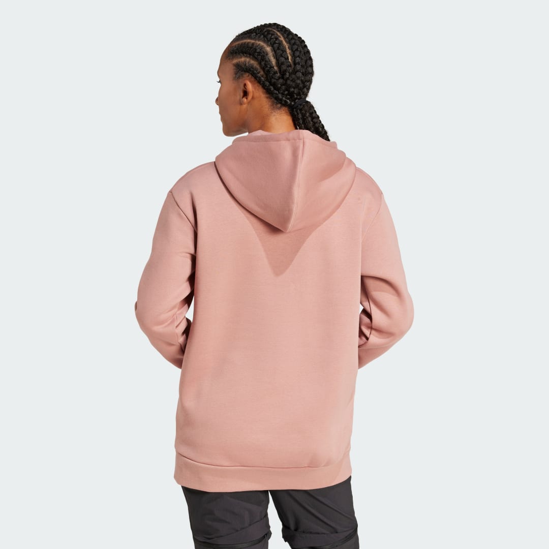 Mikina adidas Performance Multi Logo Fleece Hoodie Ružová | JF9090, 1