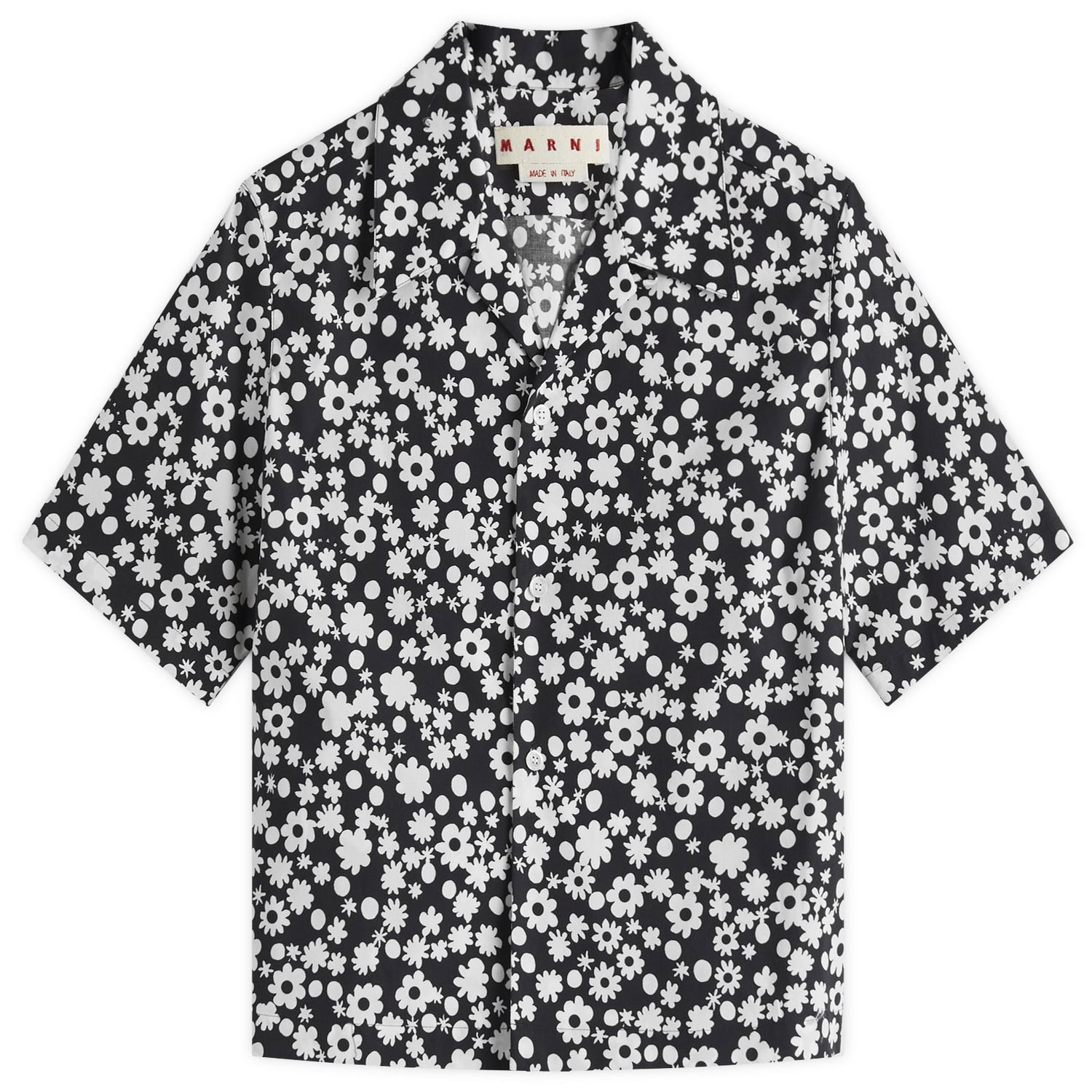 Košeľa Marni Marni Floral Cropped Shirt, Size Large Čierna | CAMA0615S0, 1