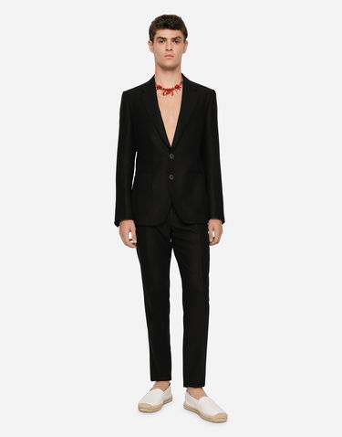 Nohavice Dolce & Gabbana Dolce & Gabbana Linen Pants Čierna | GY6IETFU4LFN0000, 1