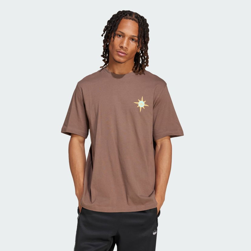 Tričko adidas Performance Trefoil Graphic T-Shirt Hnedá | JW6911