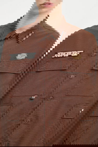 Košeľa AAPE by A Bathing Ape AAPE Main Long Sleeve Shirt Hnedá | AAPSTM8501XXN, 3