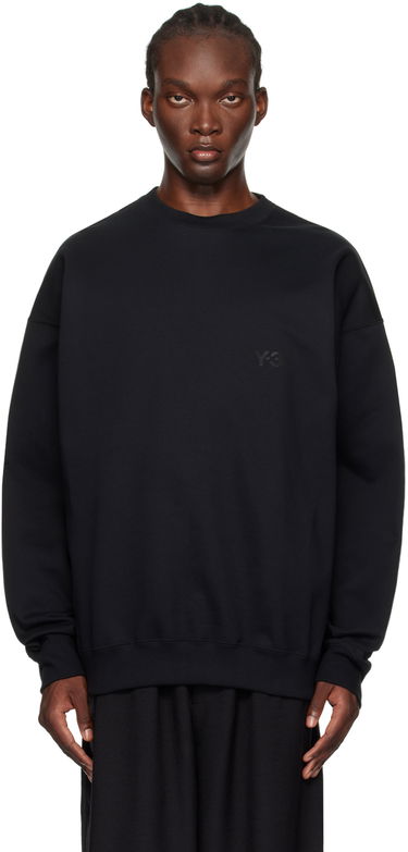 Mikina Y-3 Black Bonded-Logo Sweatshirt Čierna | IW0075, 0