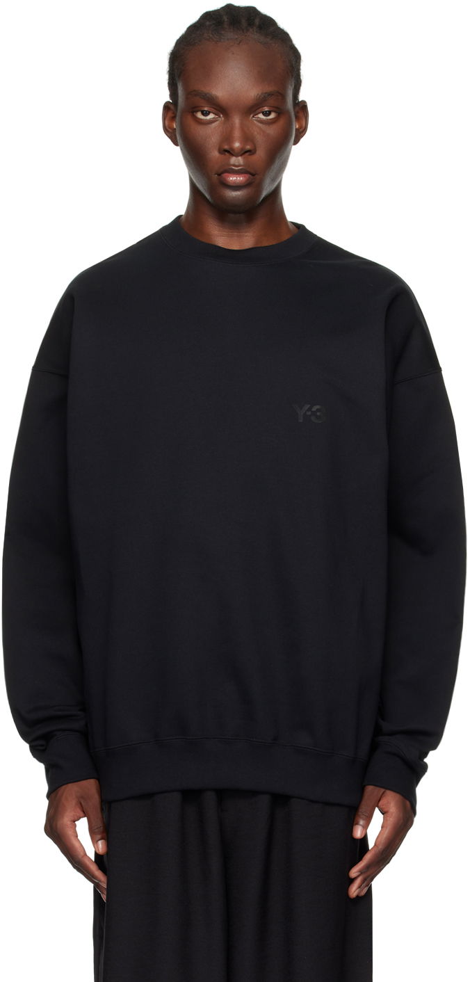 Mikina Y-3 Black Bonded-Logo Sweatshirt Čierna | IW0075