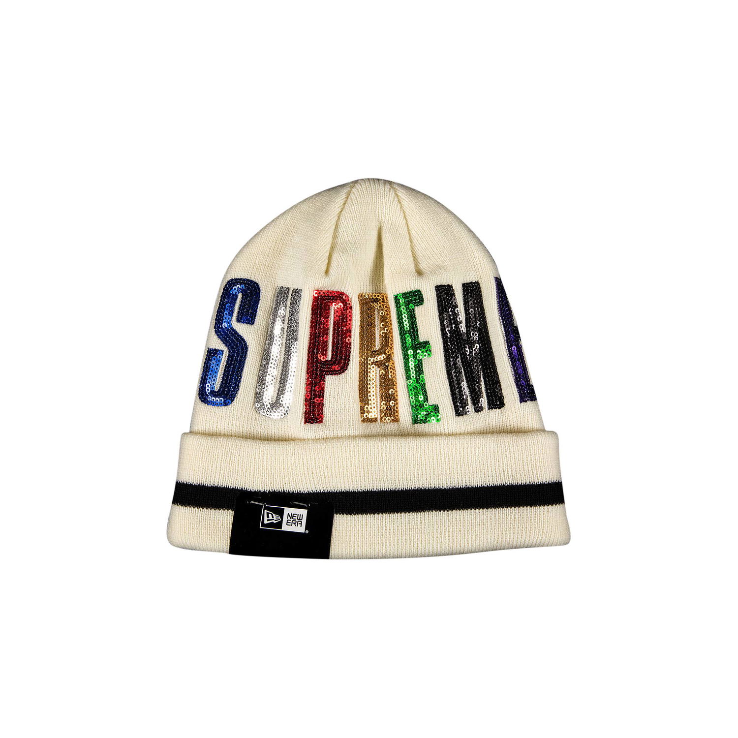 Kulicha Supreme New Era x Sequin Beanie Béžová | FW20BN55 NATURAL, 1