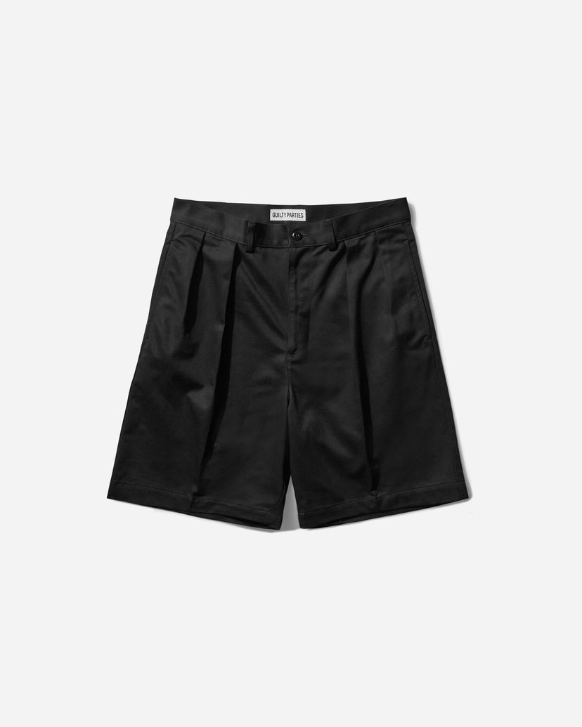 Šortky WACKO MARIA Double Pleated Chino Shorts Čierna | 25SS-WMP-PT14 BLACK
