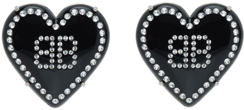 Náušnice Balenciaga Crush 2.0 Earrings Čierna | 748106 TZ27X, 0