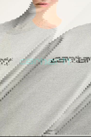 Mikina Carhartt WIP Embroidered Logo Crewneck Sweatshirt Šedá | I033647.32AXX, 3