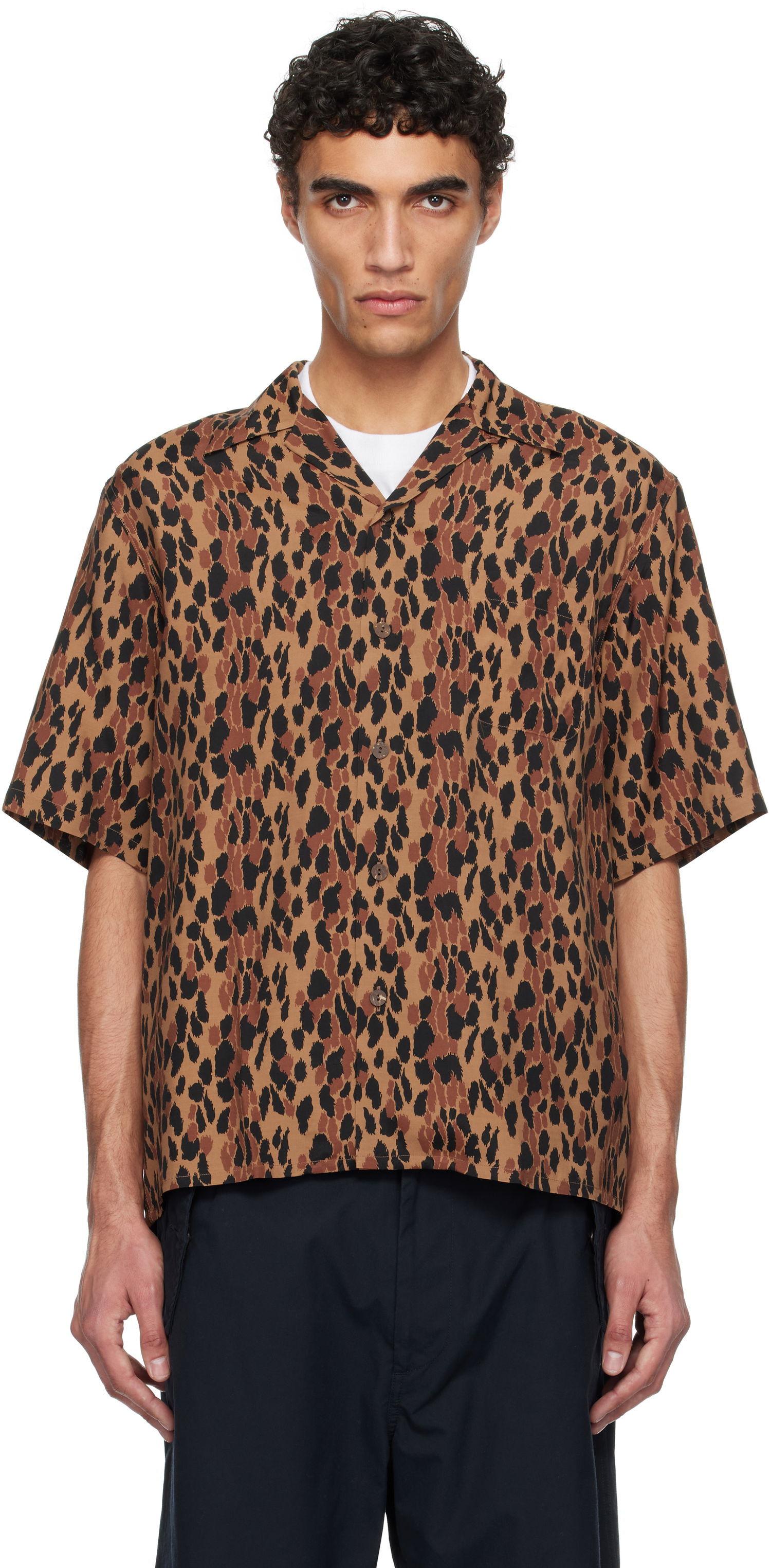 Košeľa WACKO MARIA WACKO MARIA Leopard Print Resort Shirt Hnedá | 25SSE-WMS-HI03, 0
