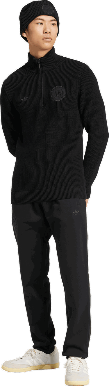 Sveter adidas Originals Adidas DFB Deutschland Half-Zip Sweatshirt Čierna | ji6778, 5