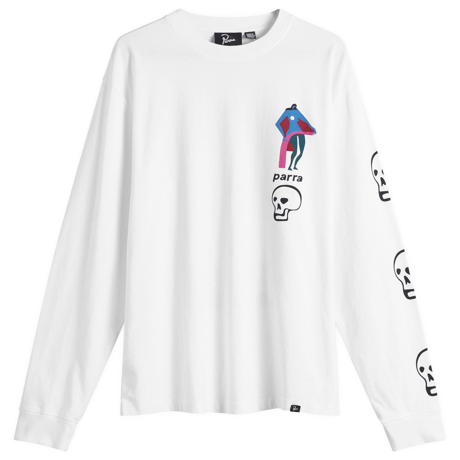 Tričko By Parra Parra Lowering The Bar Long Sleeve T-Shirt Biela | 53120-WHT, 0