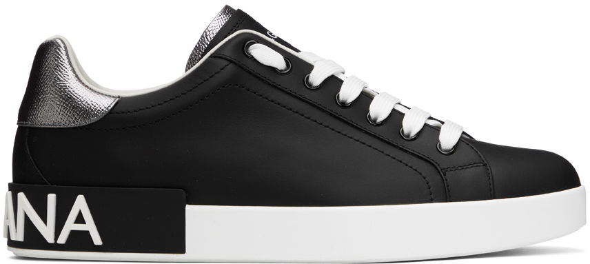Tenisky a topánky Dolce & Gabbana Black Portofino Sneakers Čierna | CS2216AH527, 0