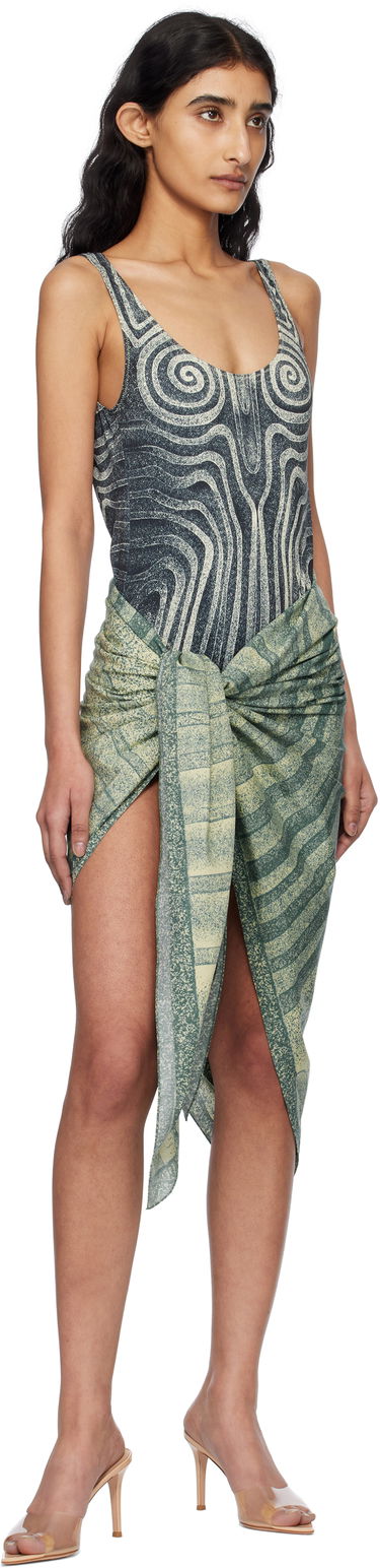 Sukňa Jean Paul Gaultier Jean Paul Gaultier 'The Spirale' Sarong Zelené | 25/34-U-JU175-C596-0351, 3