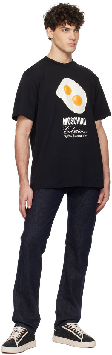 Tričko Moschino Moschino Eggs Print T-Shirt Čierna | 251ZZA071502411555, 3