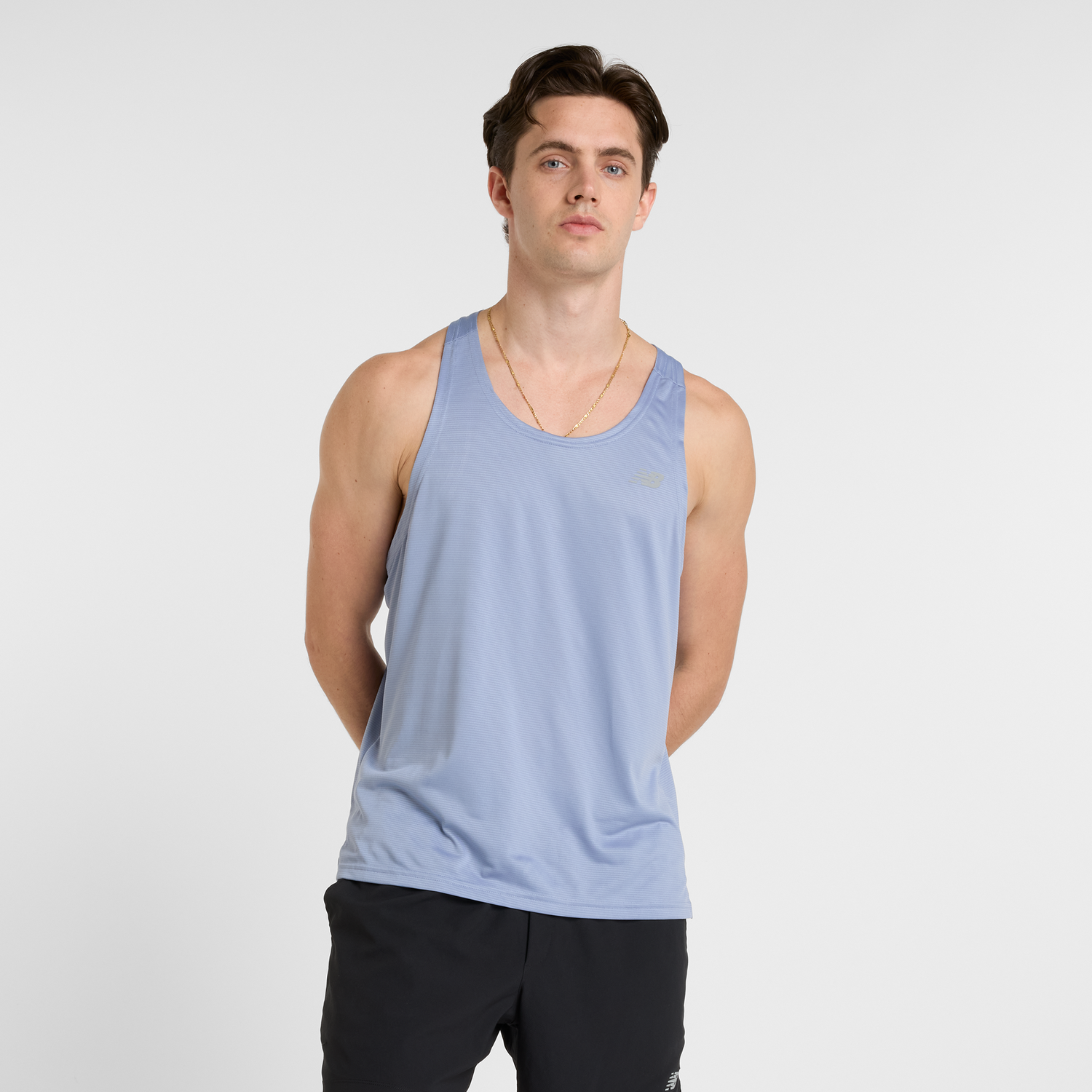 Tielko New Balance Men's Running Tank Top Modrá | NBMT41220DUS, 0