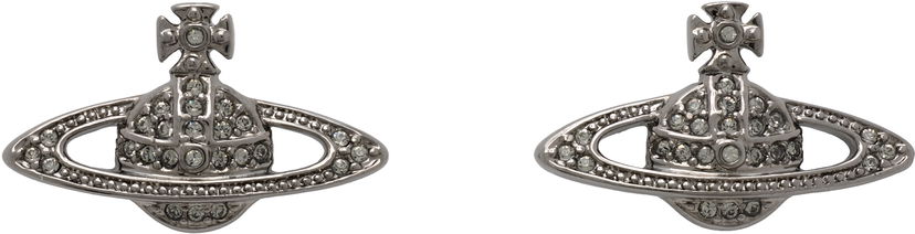 Náušnice Vivienne Westwood Mini Bas Relief Earrings Šedá | 65030003-02S108-CN