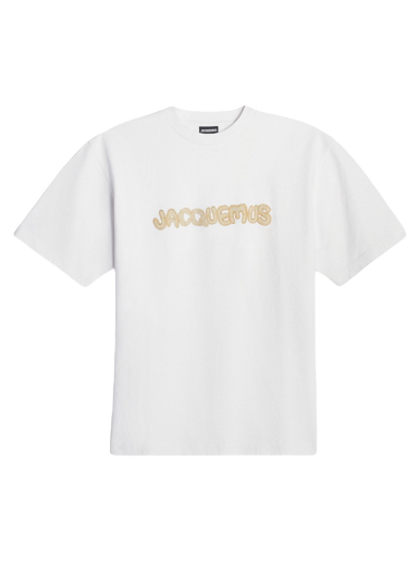 Tričko Jacquemus Le Raphia Logo Print Macrame Logo Biela | 235JS096-2102-1DN