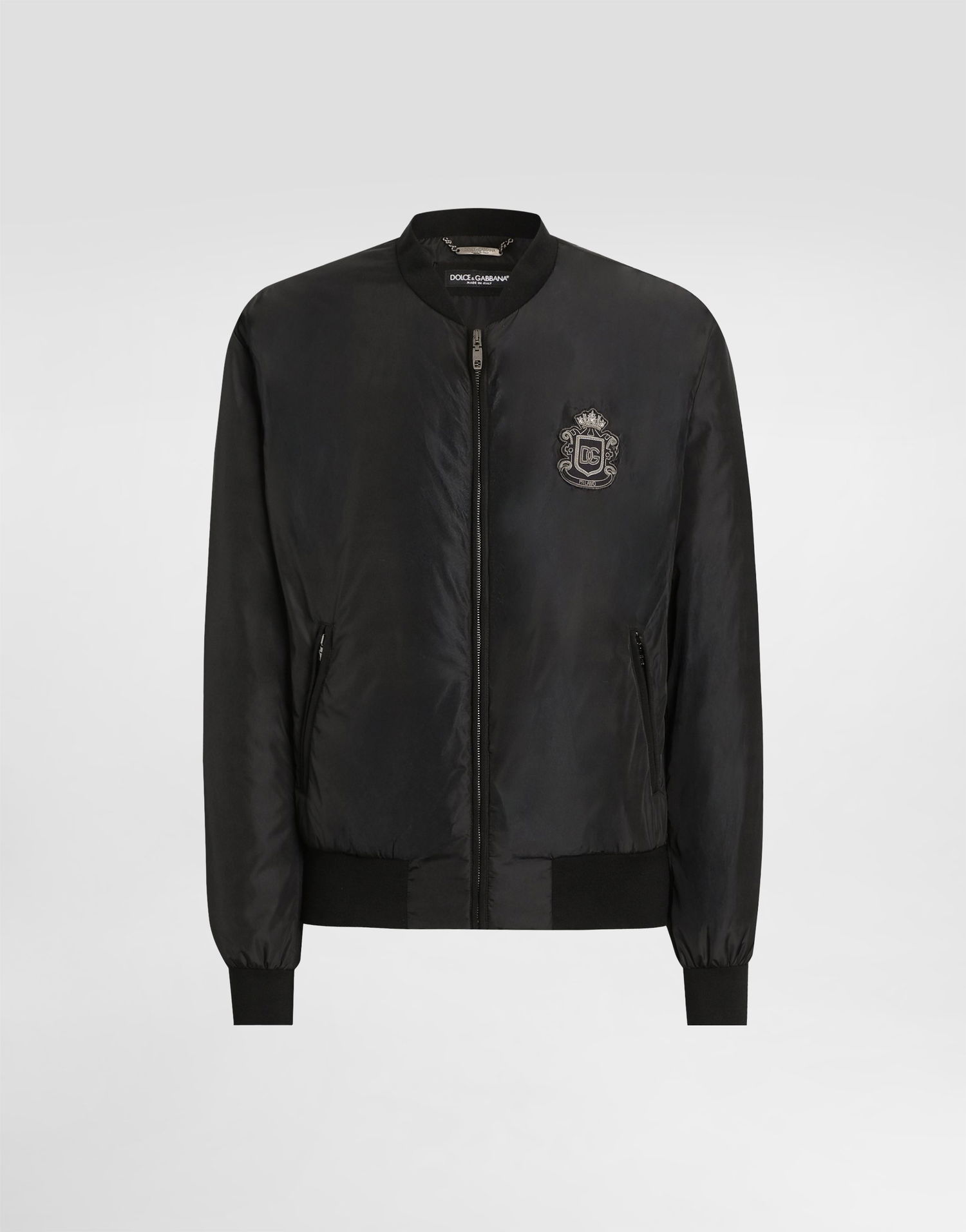 Bomber bunda Dolce & Gabbana Bomber Jacket With Crest Patch Čierna | G9ABPZGK292N0000, 0