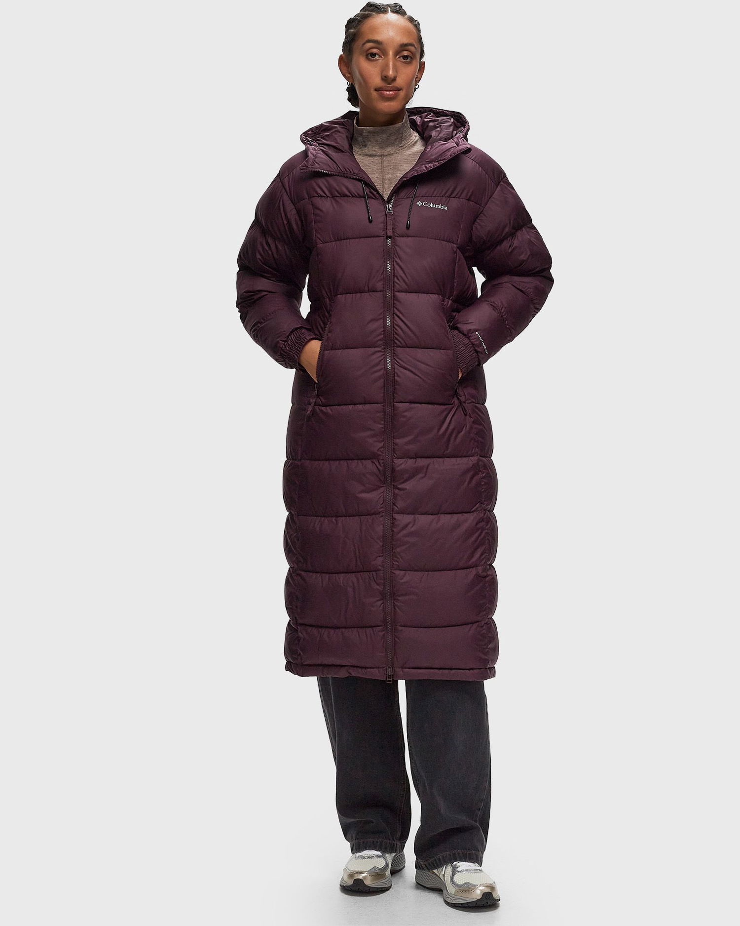 Prešívaná bunda Columbia Pike Lake II Long Puffer Jacket Fialová | 2051351607, 1