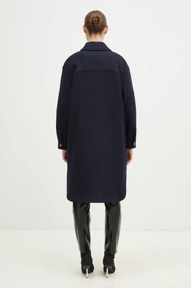 Bunda MAISON KITSUNÉ Maison Kitsune Workwear Wool Shirt Jacket Modrá | NW02211WM0026, 2