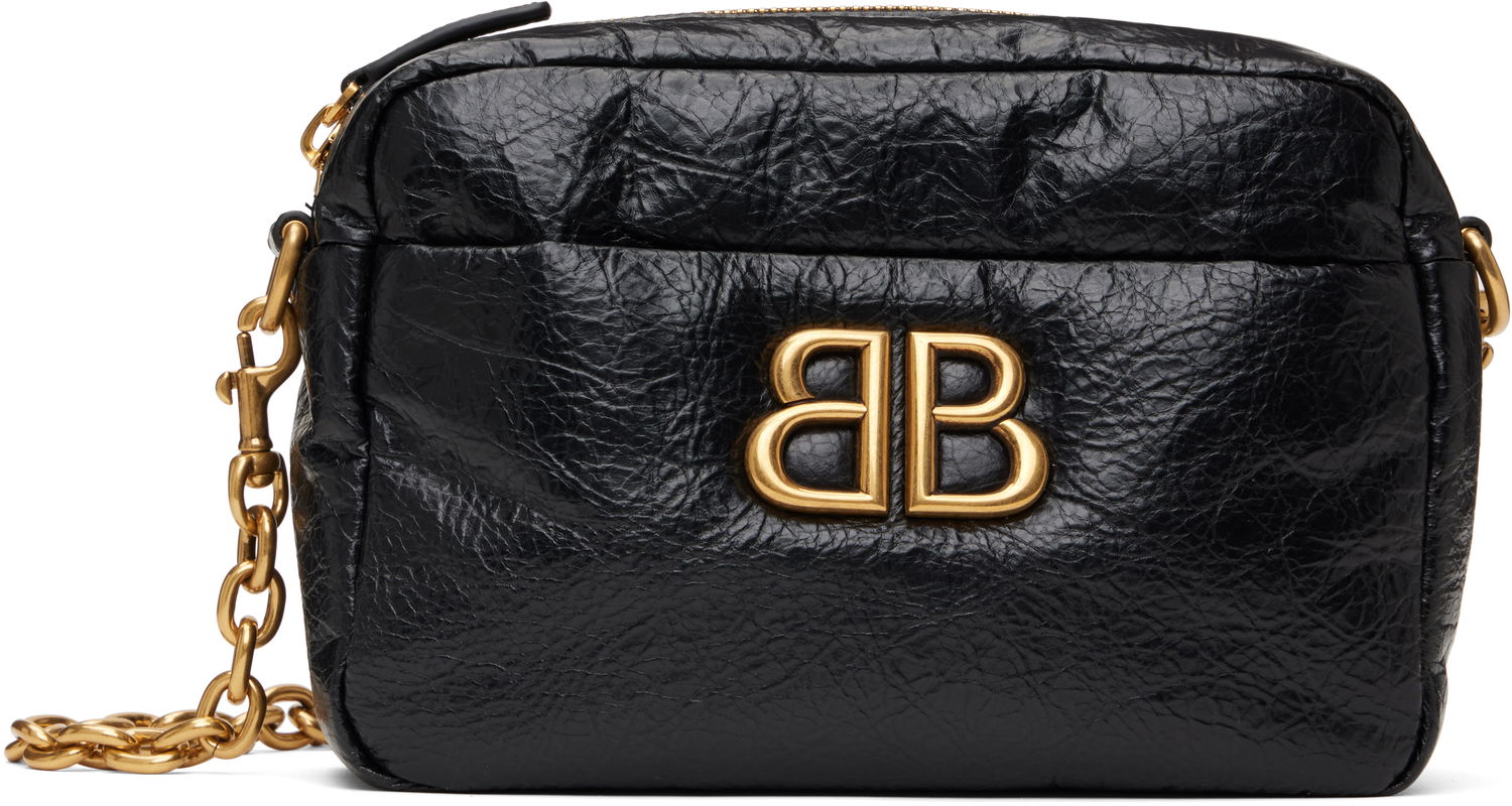 Taška cez rameno Balenciaga Black Leather XS Camera Bag Čierna | 806459 2AAR8, 0