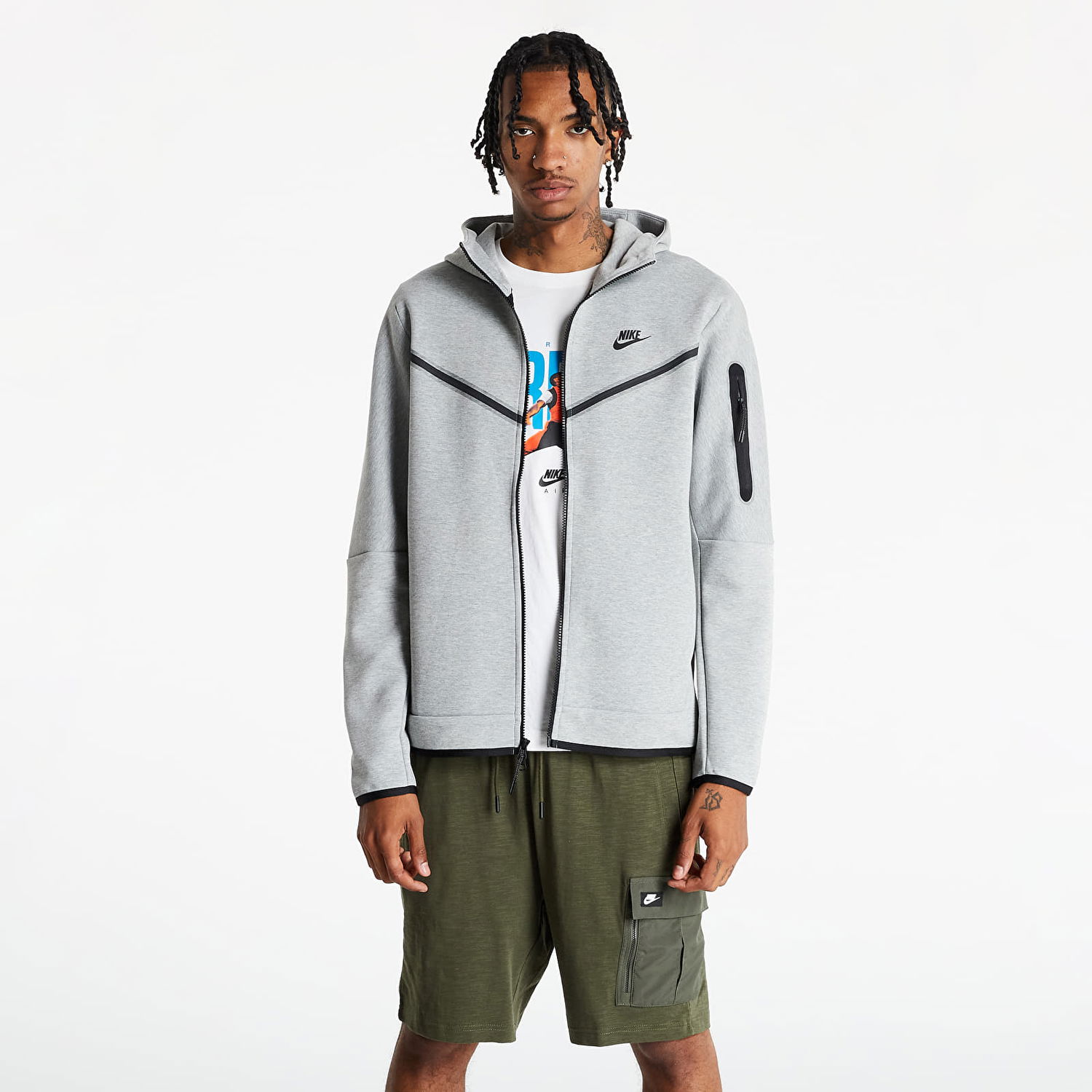 Mikina Nike Tech Fleece Full-Zip Hoodie Šedá | CU4489-063, 0