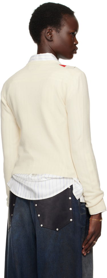 Sveter Marni Marni Argyle Wool Cropped Cardigan Biela | CDMD0397Q0 UFH546, 2