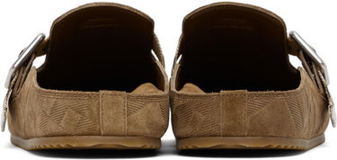 Oblečenie Burberry Burberry Check Suede Urchin Clogs Hnedá | 8113393, 1