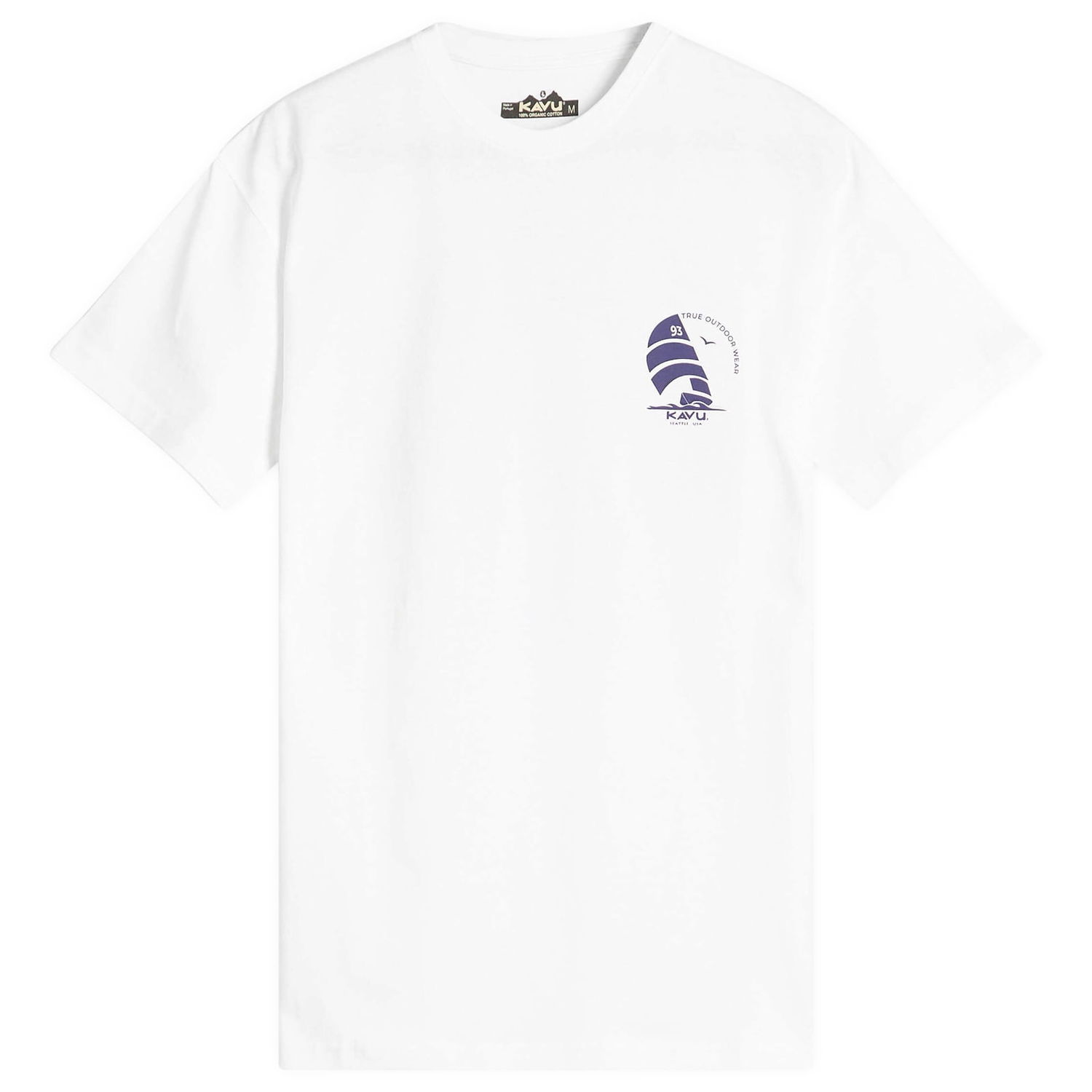 Tričko KAVU Rudder Organic Cotton Graphic Tee Biela | EUS251-910, 0