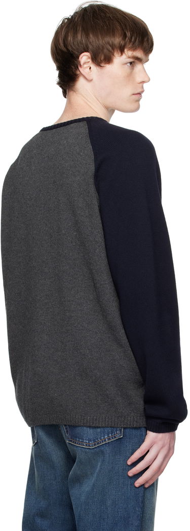 Sveter We11done We11done Printed Raglan Knit Pullover Sweater Šedá | WD-KO2-25-659-U-CH, 2