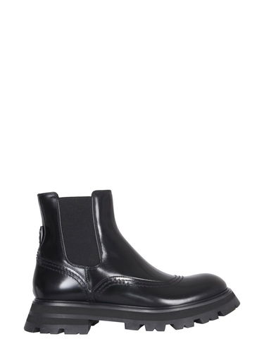 Tenisky a topánky Alexander McQueen Alexander McQueen Leather Ankle Boots Čierna | 666367WHZ841000, 0