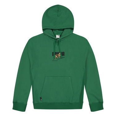 Mikina Puma DOWNTOWN Graphic Hoodie Zelené | 538244 37, 1