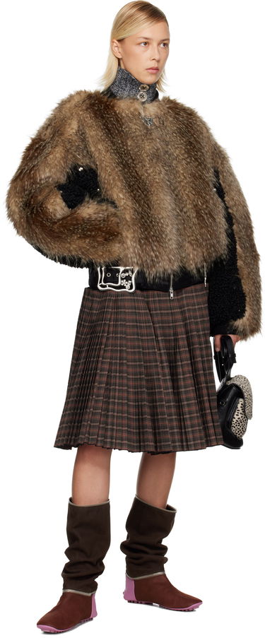 Bomber bunda Chopova Lowena French Kiss Faux-Fur Bomber Jacket Hnedá | 5320, 3