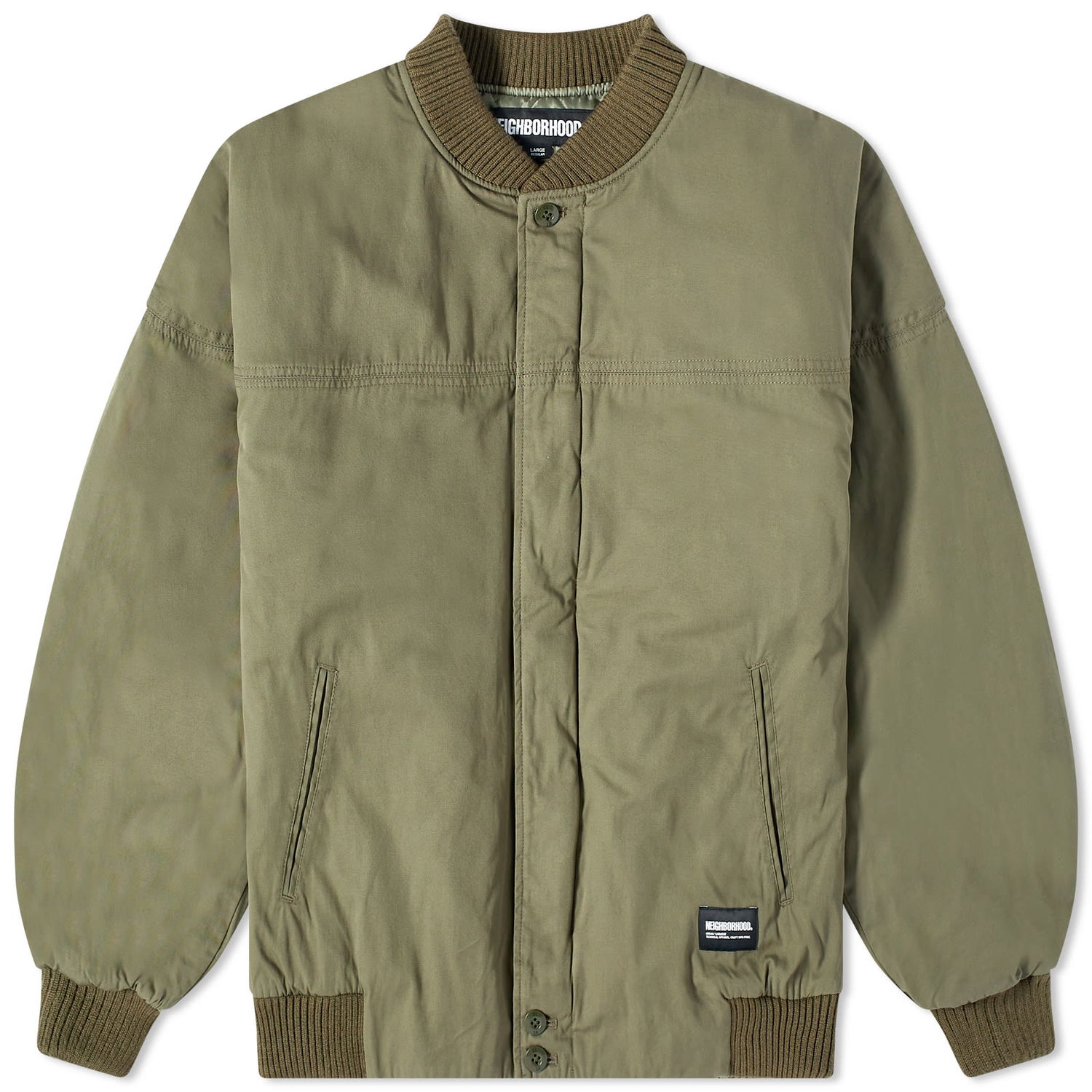 Bomber bunda Neighborhood Derby Type Bomber Jacket Zelené | 232SPNH-JKM01-OD, 0