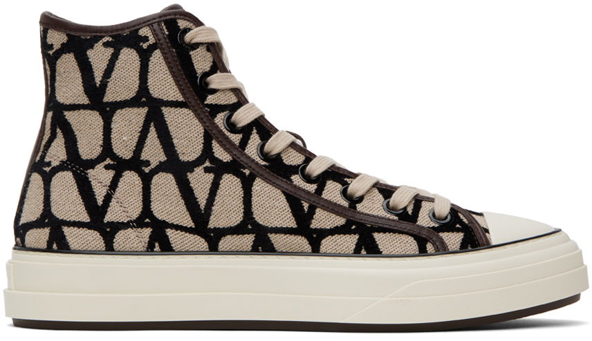Oblečenie Valentino Valentino Garavani Toile Iconographe High-Top Béžová | 4Y2S0H01RWC, 0