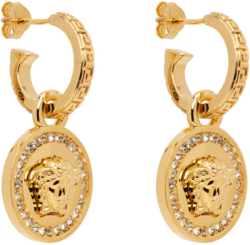 Náušnice Versace Medusa Earrings Béžová | DG2D748_DJMX, 1