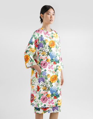 Kabáty Dolce & Gabbana Dolce & Gabbana Floral-Print Cotton Jacquard Coat Rôznofarebný | F0AG8TFSFOAHA5KU, 3